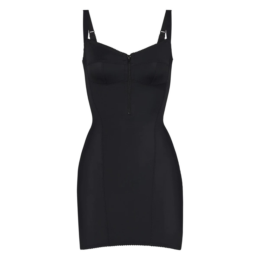 SKIMS Glam Slip Dress in Onyx - Picture 2 of 16